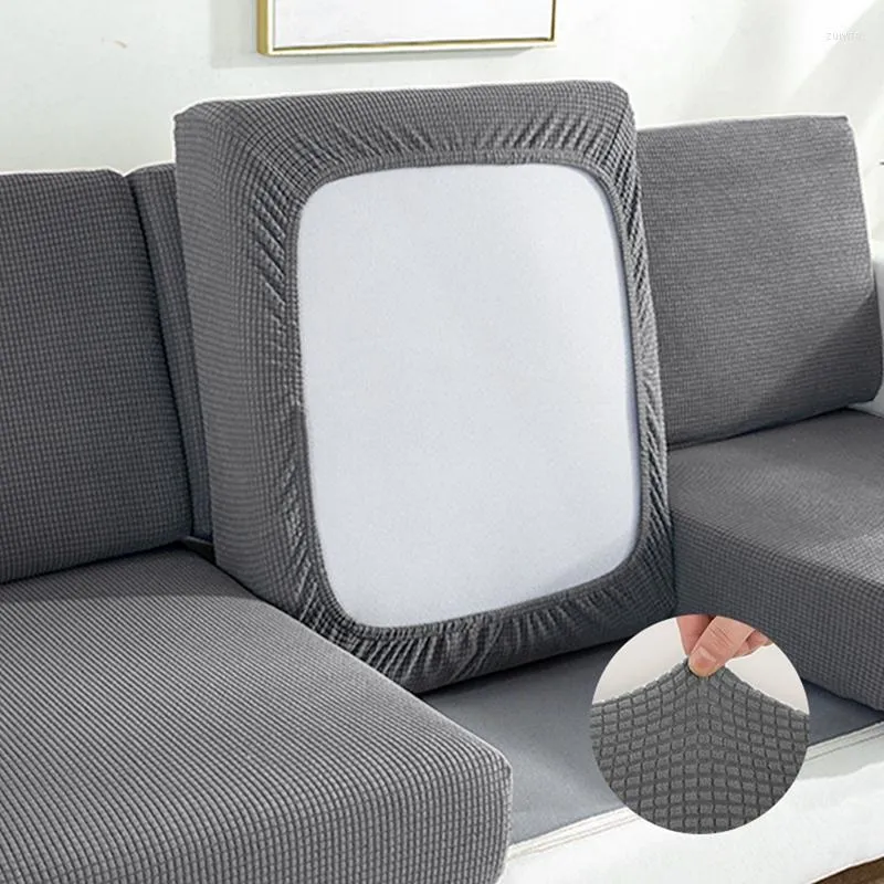 Fodere per sedie Fodera per cuscino del sedile del divano elastico Fodera per divano lavabile Fodera 1/2/3/4 Polar Fleece per soggiorno Pet Kids Funiture Protector