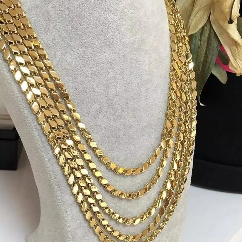 Chains Arabian Dubai Gold Plated Chain Necklace Hand Twisted Kpop In For Women Man Necklaces Fashion Jewelry Accessories