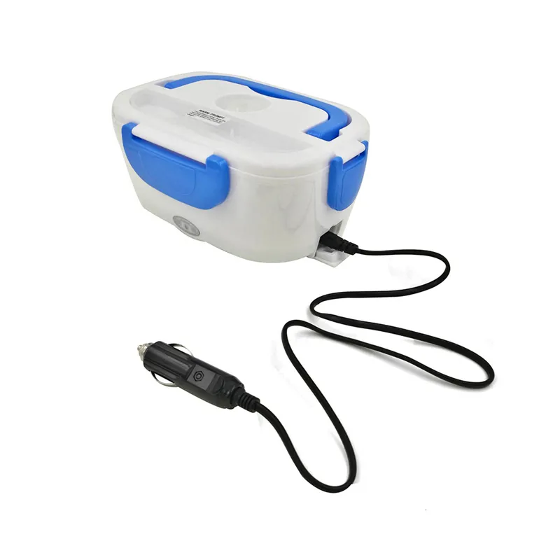 Scatole per il pranzo 12V220V Riscaldamento elettrico portatile Bento Box Contenitore per alimenti Scaldino per bambini Adulto 4 fibbie Set di stoviglie per auto 230222