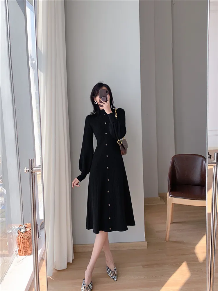 knee length dresses for ladies What You Need Oatmeal Brown Midi Sweater Dress  Shop the Mint