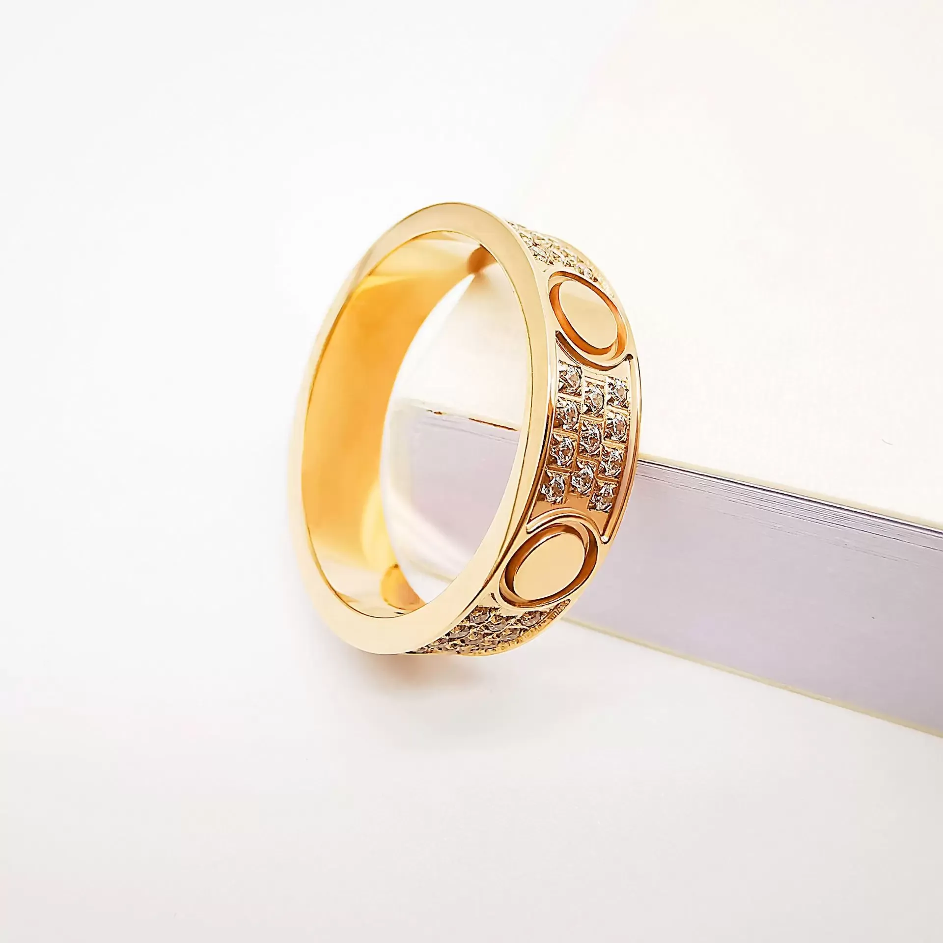 Love ring designer ring couples diamond screw ring ladies stainless steel zircon jewelry gifts ladies jewelry wholesale