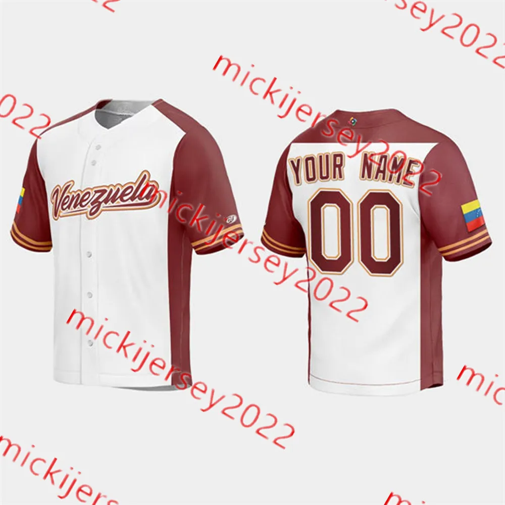 2023 WBC Venezuela Baseball Jersey Custom Stitched 14 Gleyber Torres 16 Omar Narvaez 24 Miguel