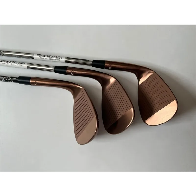 Irons SM9 Wedges Copper Finish Golf Clubs 48 50 52 54 56 58 60 Degrees Steel Shaft With Head Cover 230222