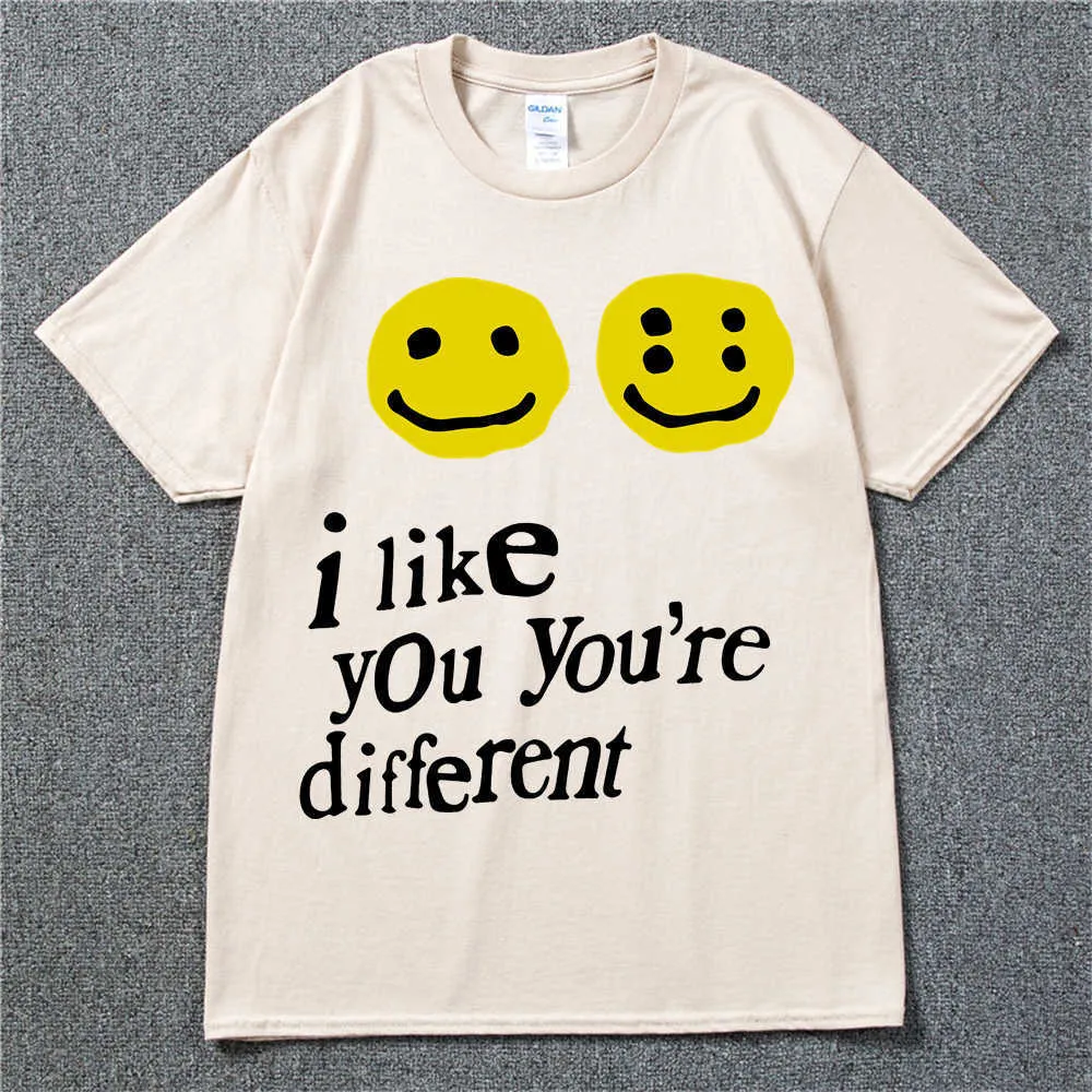 Men's T-Shirts 19SS CPFM XYZ Tshirt Graffiti Smile Face CPFM.XYZ W.W.C.D I LIKE YOU Hip Hop Streetwear TEE CPFM T-shirts Men Women 022223H