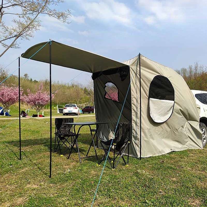 Tende e rifugi Tenda per estensione posteriore per auto 34 persone  Portatile Guida autonoma Rifugio per campeggio all'aperto SUV Tenda da  spiaggia