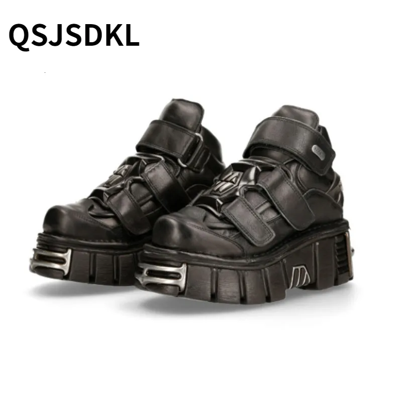 Sukienka buty kobiety Sneakers mężczyźni punkowy styl koronkowy platforma buty kobiety kroczyce kobiety swobodne mieszkania metalowe dekoracje tenis feminino zapatos mjer 230222