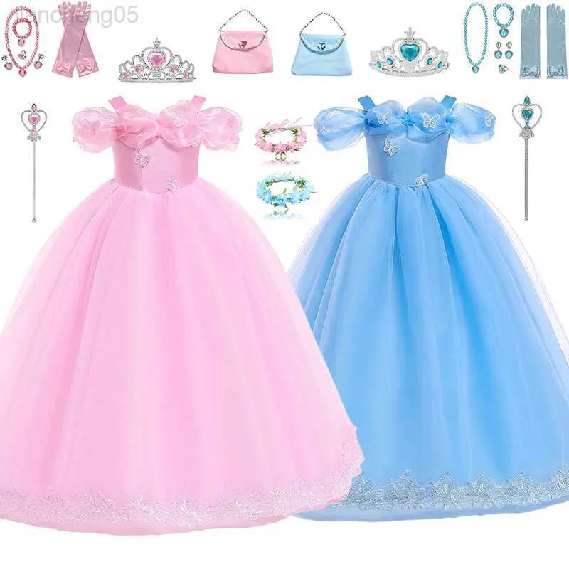 Save Big on Bulk Cinderella Party Dress Girl's Dresses Cinderella Dress For  Girls Kids Princess Cosplay Party Fancy Clothes Halloween Custome Birthday 
