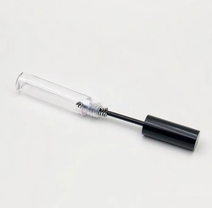 Tomt mascara -rör med ögonfransspärrpensel gummiinsatser tratt för ögonfransväxt ricinolja diy makeup 10 ml 1 3oz grossist