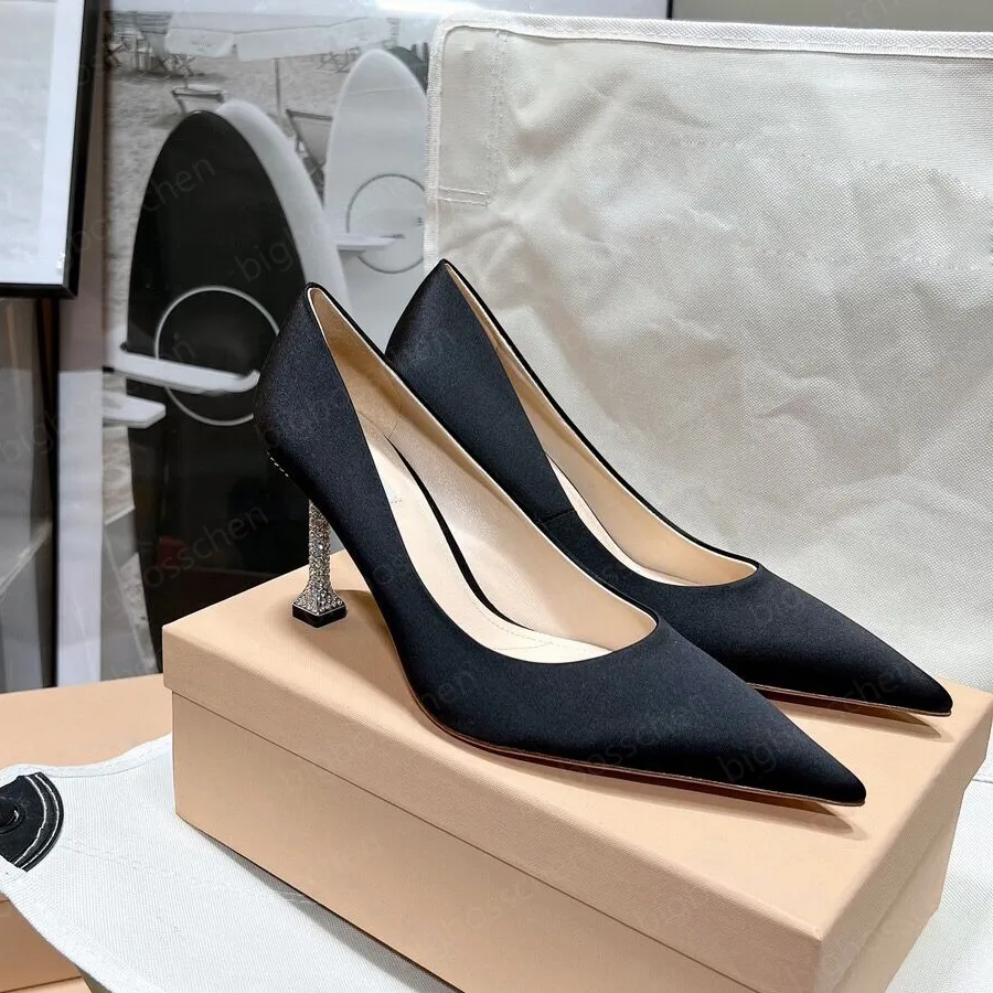 Black Satin Stiletto Heeled Sandal … curated on LTK