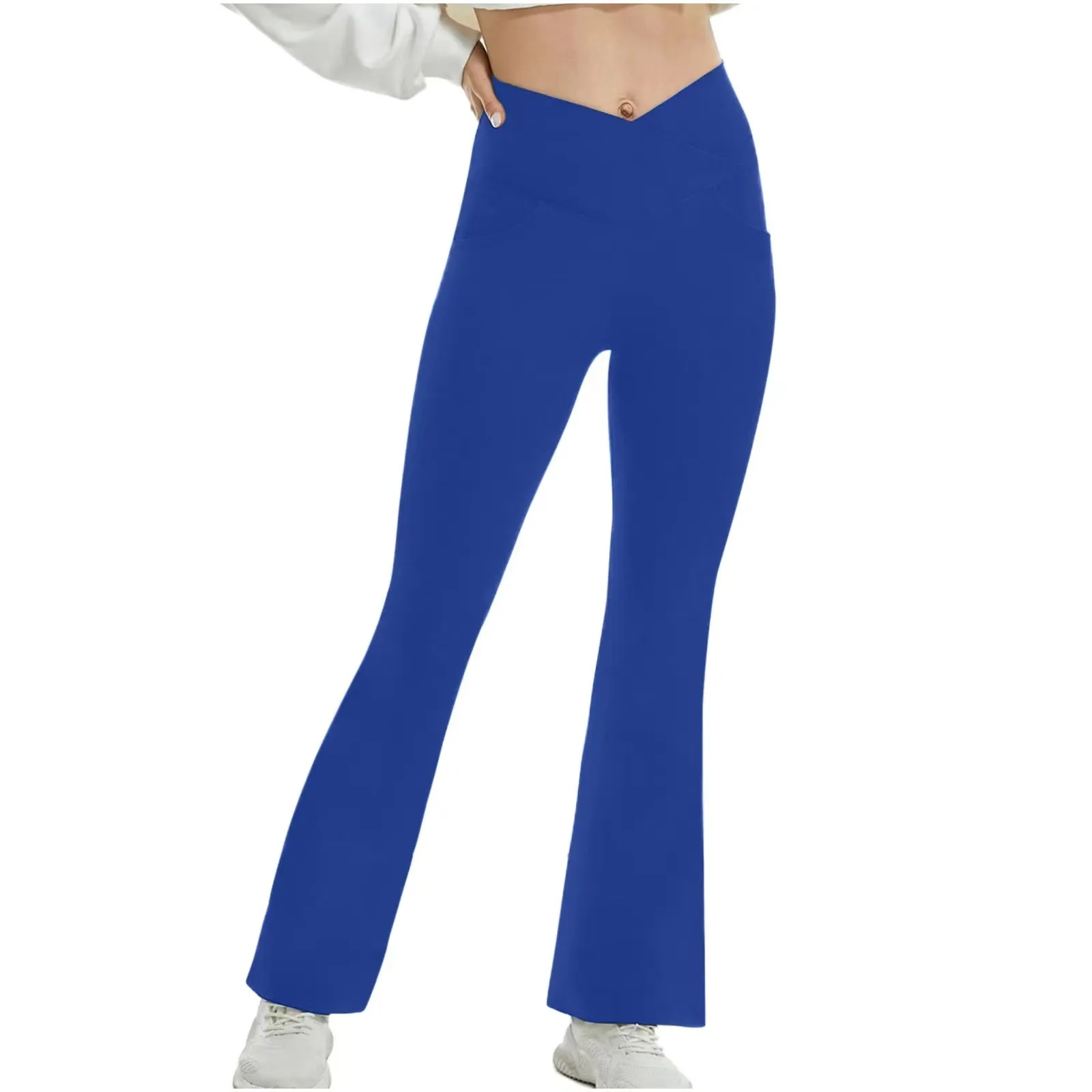 Pantaloni da yoga vestiti scanalature estate lululemens donne Pantaloni svasati blu a vita alta attillati pancia spettacolo figura sport yoga pantaloni a nove punti pantaloni sportivi per donna