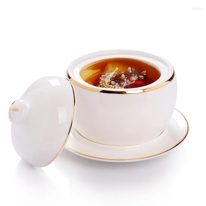 Tigelas mini -cerâmica de pássaro de cerâmica Sowpot Dreation Sobert Small Tureen Bone China vapor sobre ensopado de água