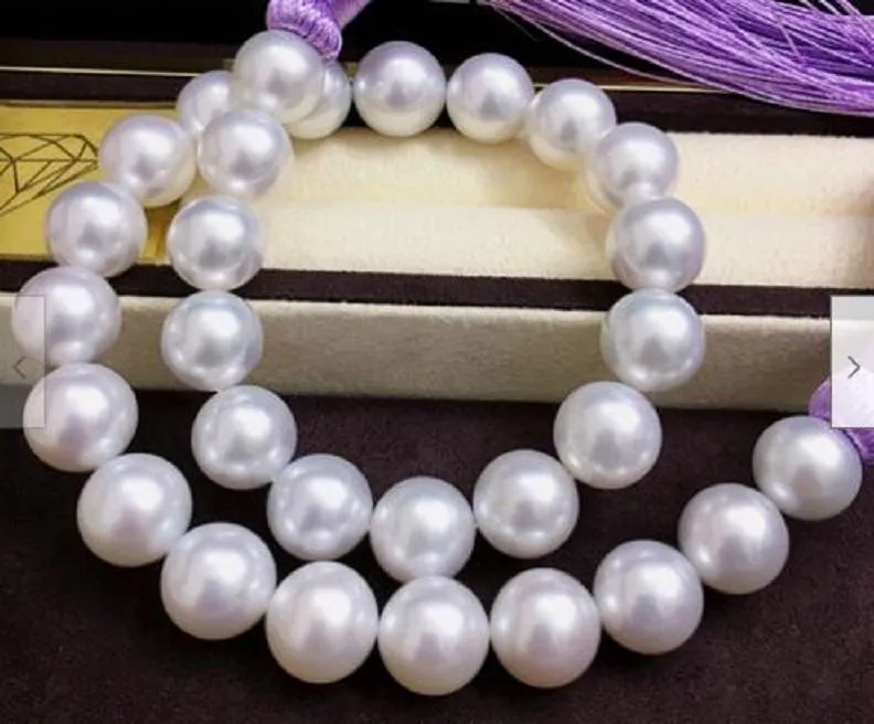 Chains Huge 12-13mm Natural South Sea White Pearl Necklace 18ionchChains