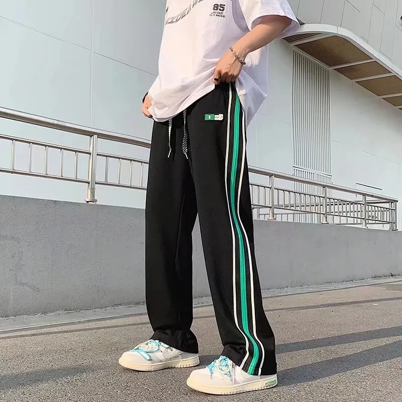 Mens Pants Ropa Stripe Joggers Men Baggy Tracksuit Pants Students Daily Casual  Korean Fashion Sweatpants Women Long Trousers Pantalon 230224 From 17,71 €