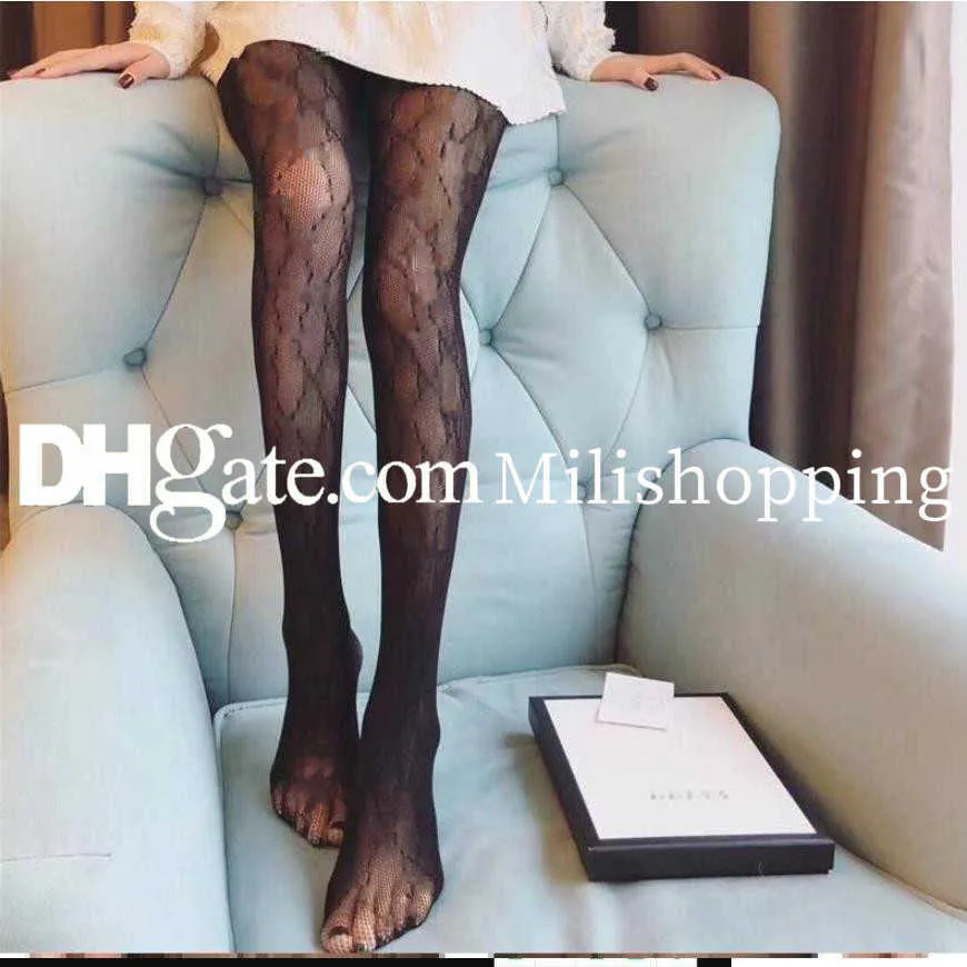 Sexy Long Stockings Tights Women Socks Fashion black and white Thin Lace Mesh Tights Soft Breathable Hollow Letter Tight Panty hose