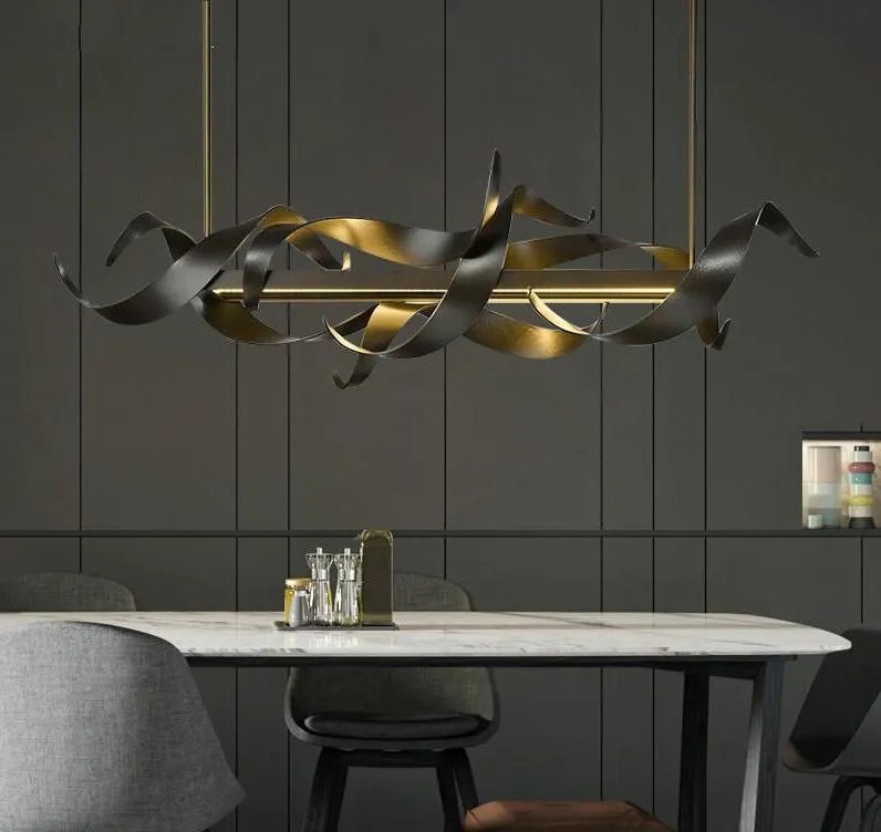 Lampes suspendues Nordic Luxury Restaurant Lustre Décoration Avant Grenier LED Rétro Light Bar LightingPendant