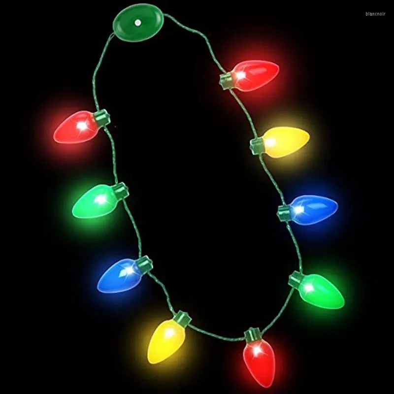 Girocollo 2023 tendenza gioielli di moda originali LED illuminano lampadine di Natale collane per donne ragazze feste accessori natalizi