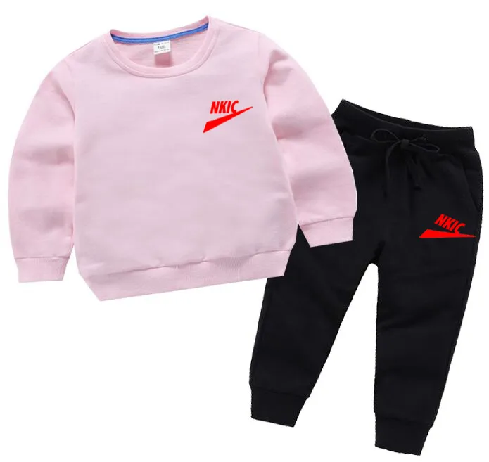 1-13 Years Kids Boys Spring Fall Clothes Set Brand LOGO Print Long Sleeve Sweatshirt Tops And Casual Pants Outfit For Kids Boy