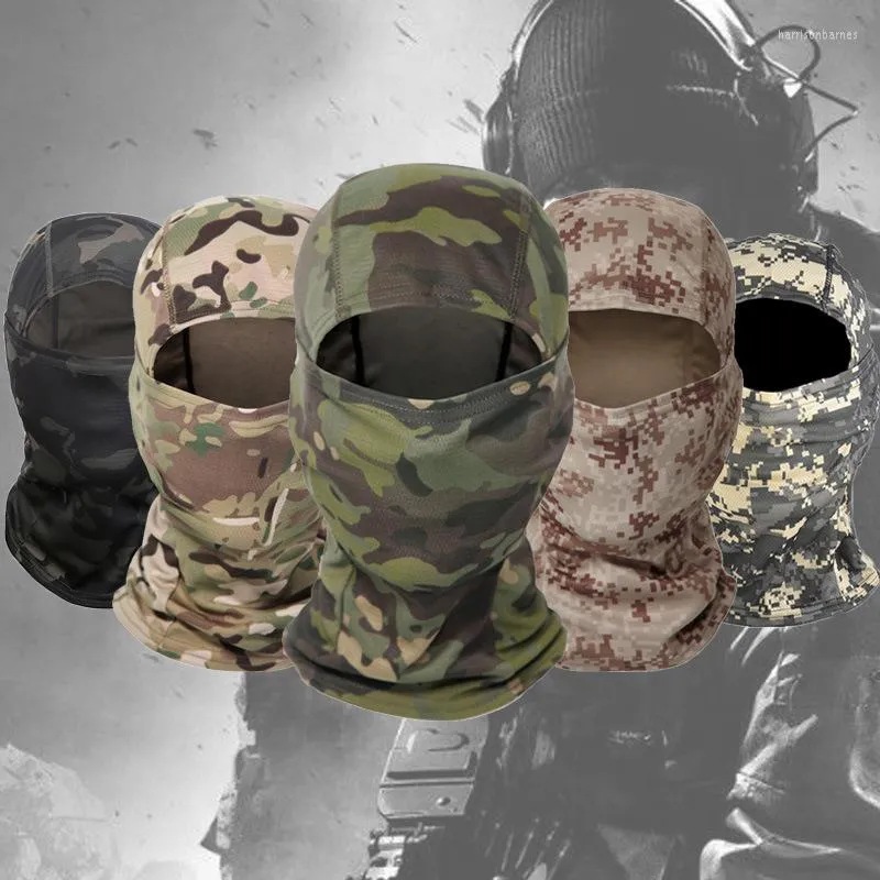 Boinas 2023 Camuflaje táctico Balaclava Full Face Mask Mask Guame CP Hat Military Hunting Ciclismo Ciclismo Ejército Multicam Bandana Cuello Gai Gai