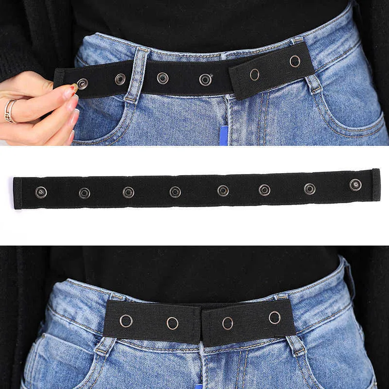 Ремни 2023 Новое без пряжки для растяжения Buckless Buckless Bellse Invisible Eplastic Belt Unisex для джинсовых брюк ленивые ремни для женщин мужчины Z0223