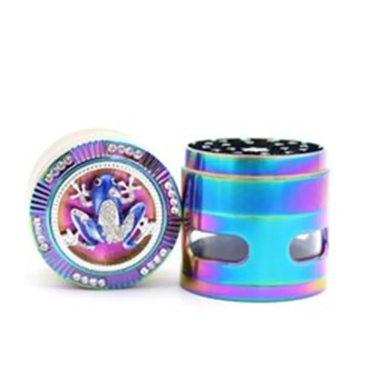 Smoking Pipes Zinc alloy 52mm4 layer metal smoke cutter, with innovative animals, 4 eye smoke grinding device.