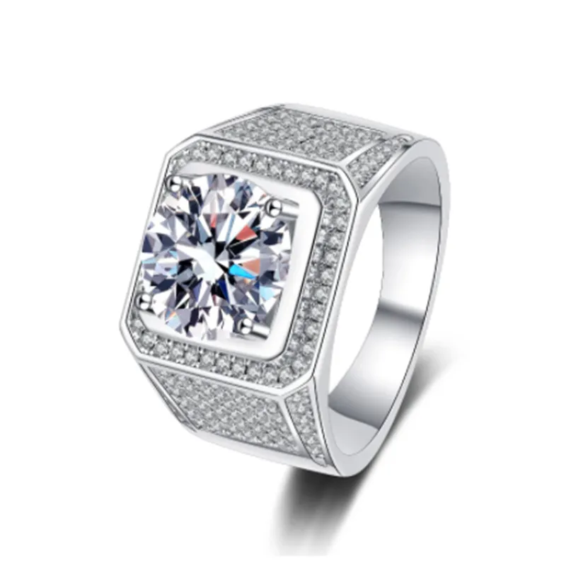 Fede nuziale classica da uomo in argento sterling da 2 mm