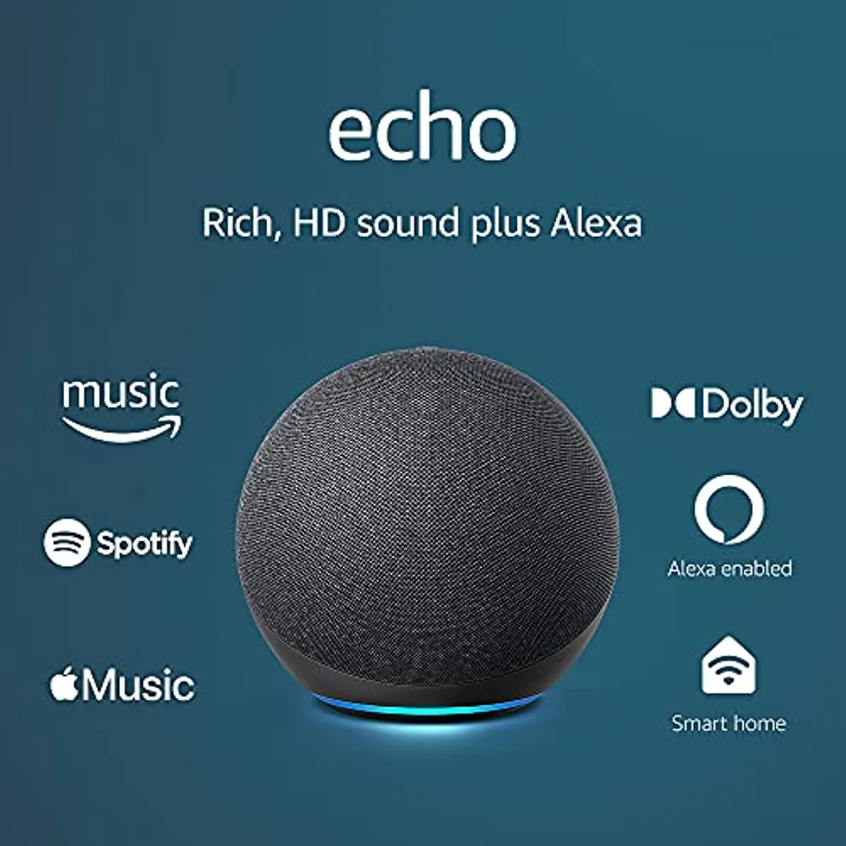 Echo (4e gen) luidsprekers met premium geluid, smart home hub en Alexa