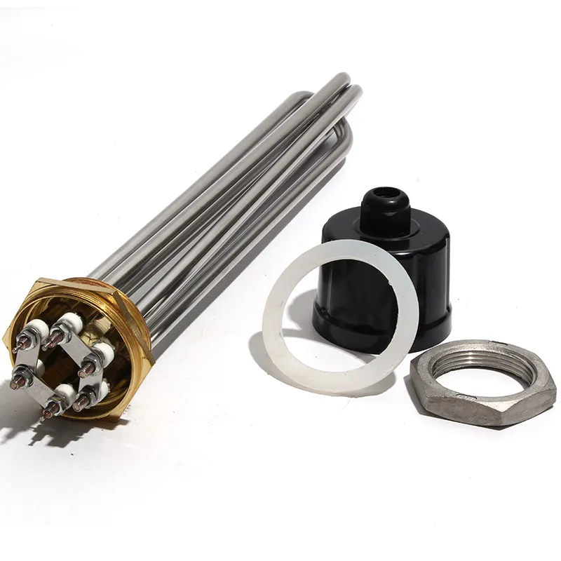 Locknut Electric Heater Element 2.2M DN50, 3KW 12KW, Stainless Steel, 220V, Boiler Compatible