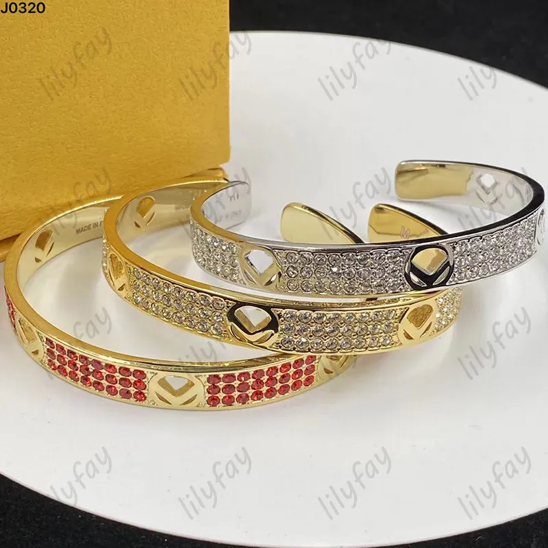 Luxe Rouge Gems Bracelet Mode Diamant Or Poignets Designer Bijoux Pour Femmes Mariage Amour Bracelets Élégant Manchette Hommes F 925 Cadeaux En Argent