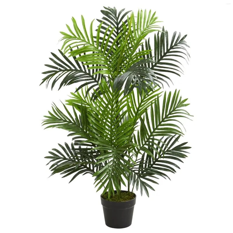 Decorative Flowers 1.2m Loose Tail SunflowerFactory Direct Waterproof Real Touch Green Simulation Palm Tree Artificial Plants