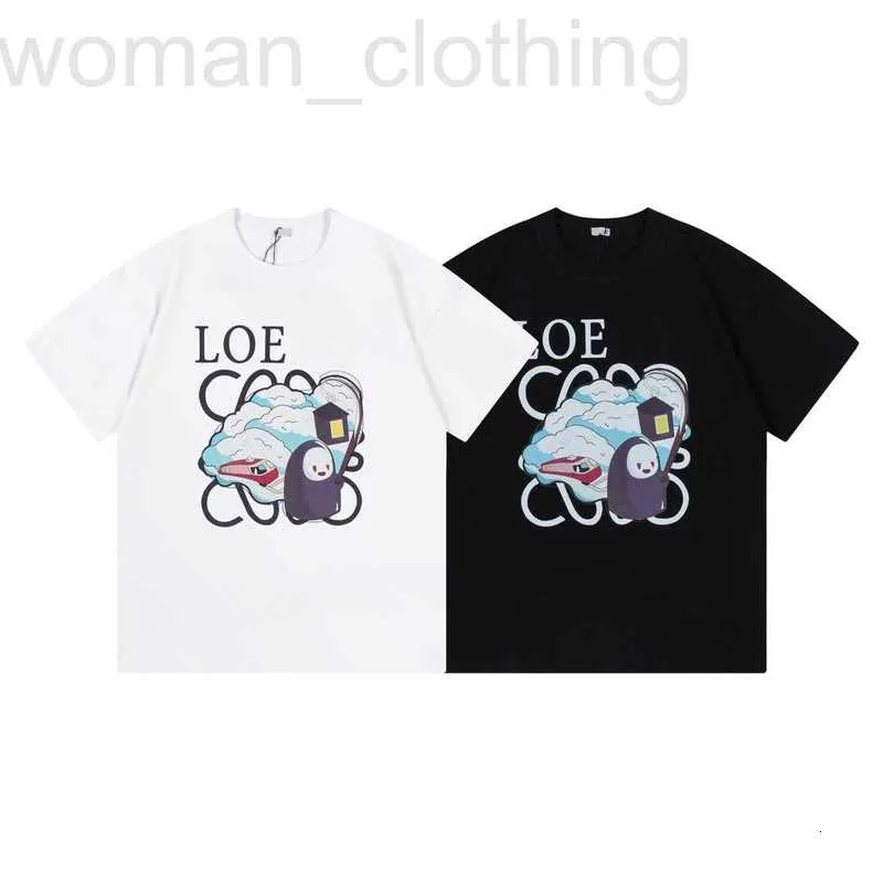 Herr-t-shirts Designer High Versionspring och Summer New Qianyouqianfeng Limited Series Printed Women's Par Short Sleeve T-shirt Zly1