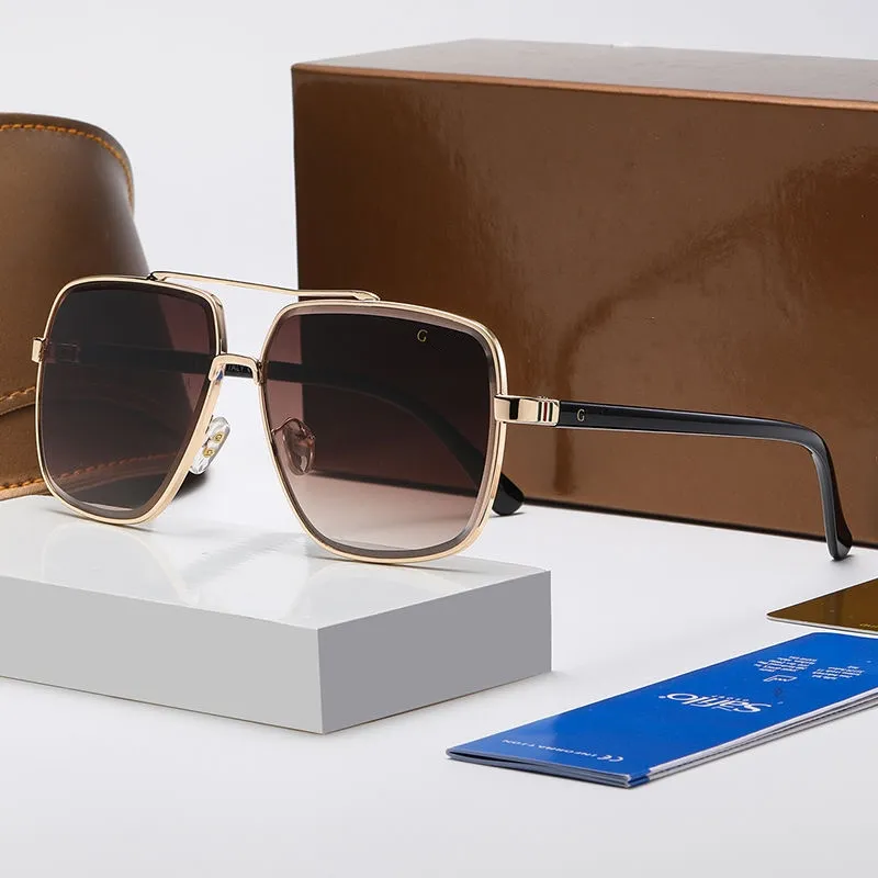 Designer mans zonnebril luxe hete grote fabrieksbrillen bril met magnetisch mode cool UV400 vintage merk