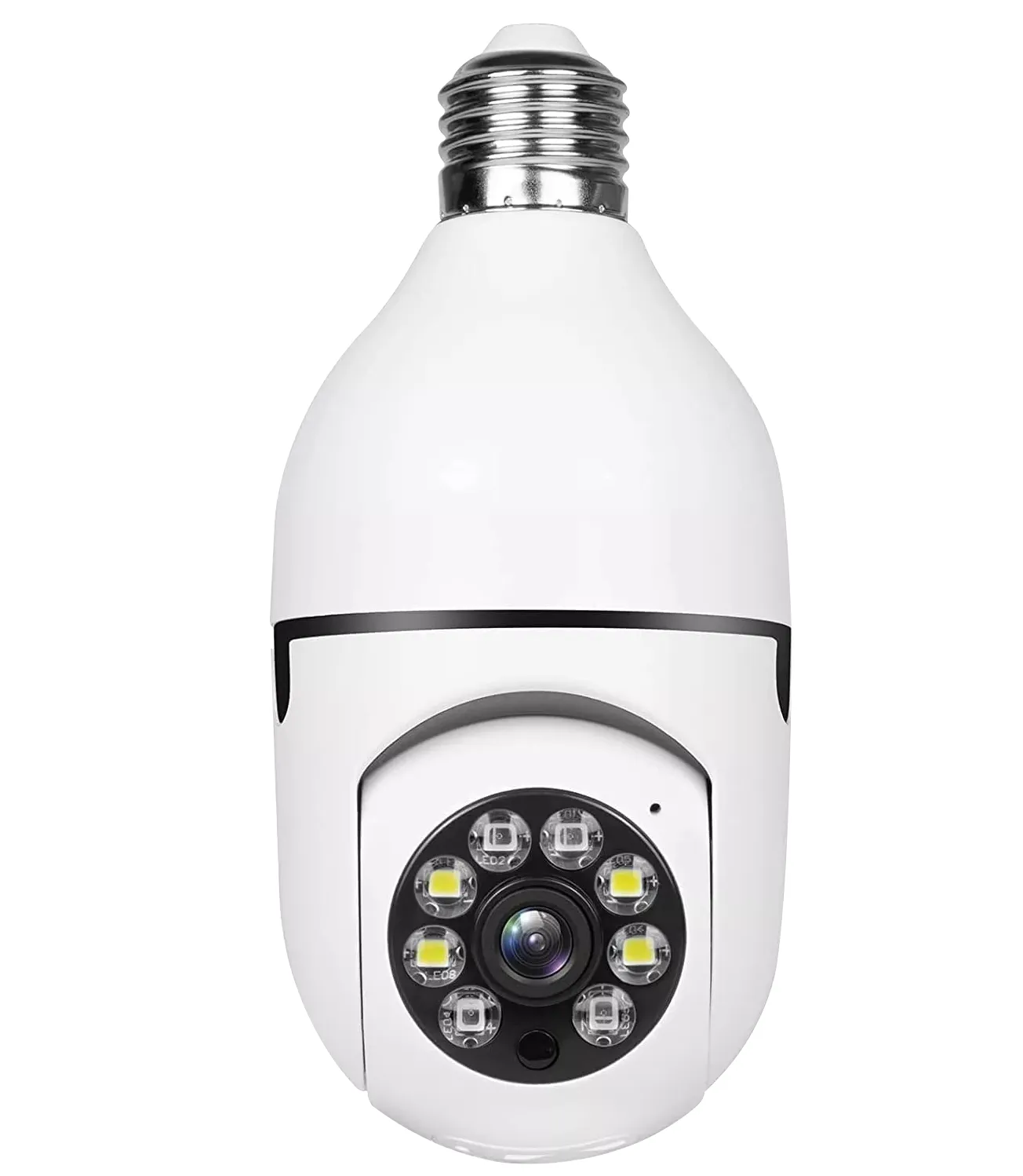 A6 Light Bulb Camera Wireless 1080p 360 درجة بانورامية ذكية HD WiFi Cam Night Amurity Security IP Surveillance CCTV LED Holder Camera مع صندوق البيع بالتجزئة