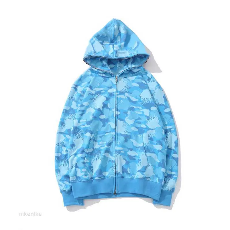 Top Crafted Designer Mens Hoodies Men Women Stylist Shark Full Zip Tie Dye Hoodie Jacket Color Grid Sta Camo Sweatshirt Fashion Luminous Camouflage Tiger Hoodys FFD1