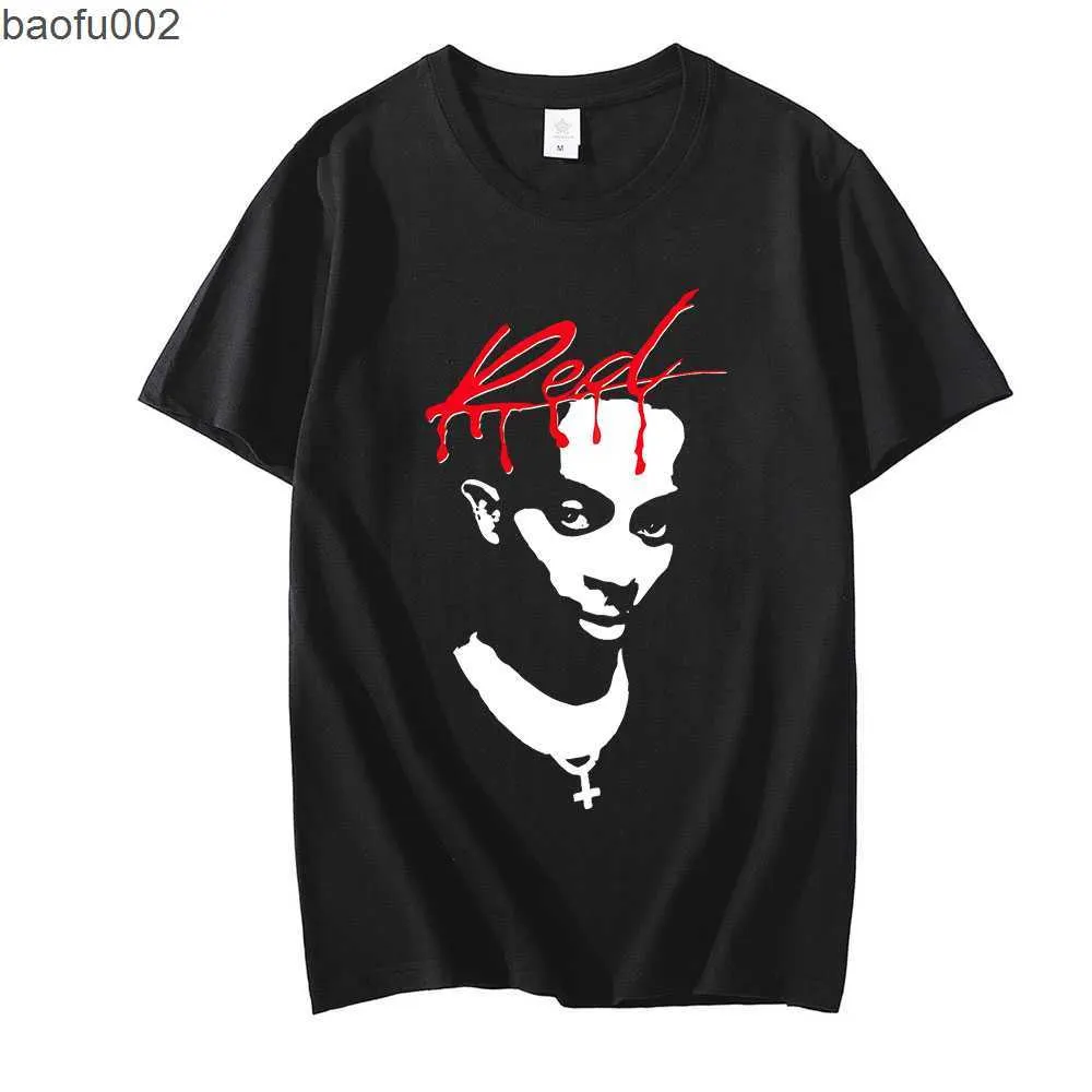 T-shirts pour hommes Classique Playboi Carti Album de musique T-shirt imprimé rouge Vintage des années 90 Rap Hip Hop Tees Design de mode Casual Tops surdimensionnés Hipster W0224