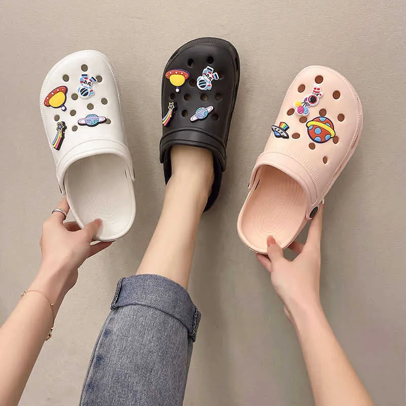 Slippers 2023 New Hot Outdoor Summer Men Sandals Wedges Clogs Beach High Heels Flip Flops Garden Shoes Y2302