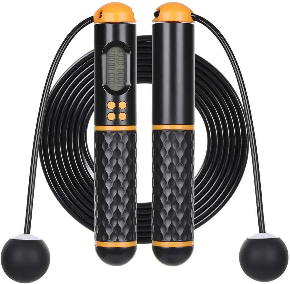 Jump Ropes Smart Jump Rope Digital Skipping Ropes with AntiSlip Hand Grip Crossfit Speed Jump Rope with Counter Fitness Entertainment J230224