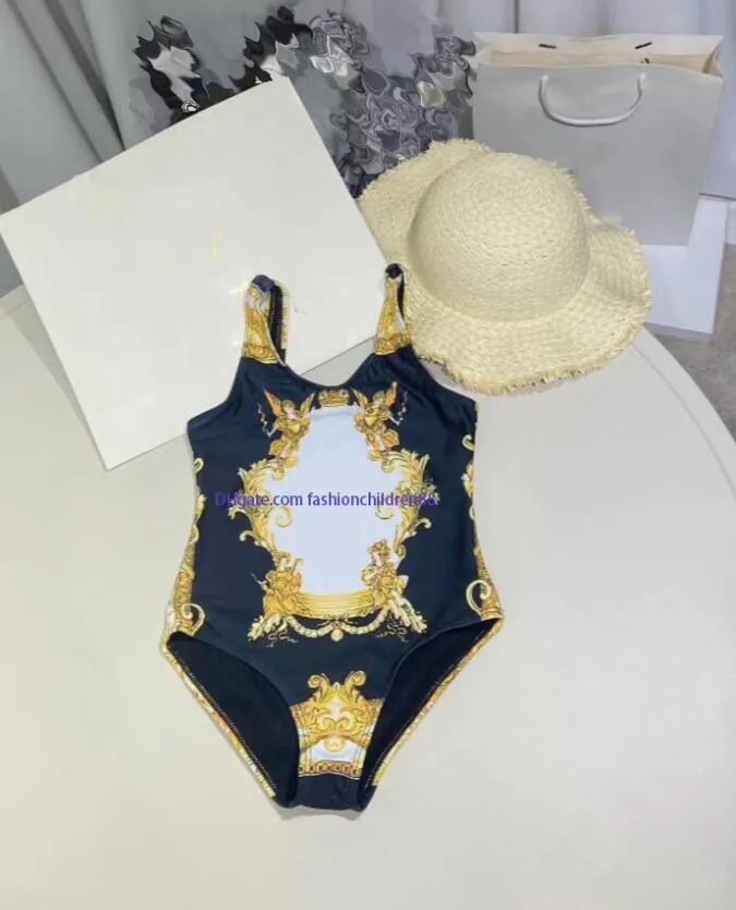 Mädchen Bademode One Piece Bikini Baby Mädchen Designer Mode Brief Badeanzüge Kinder Beachwear Urlaub Badeanzüge Kinder Kleidung