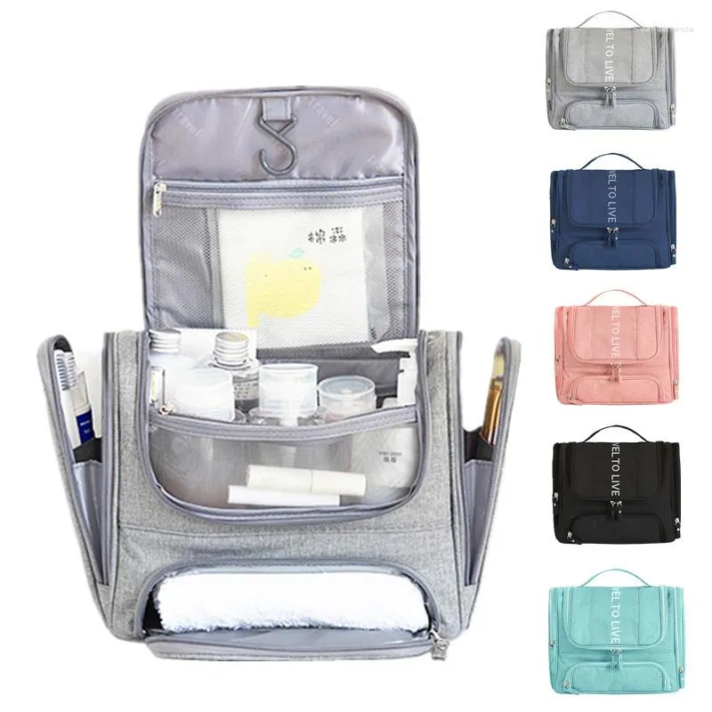 Cosmetic Bags Women Men Large Hanging Bag Travel Make Up Toiletry Storage Makeup Cases Organizer Beauty Portable Hook Wash Pouch