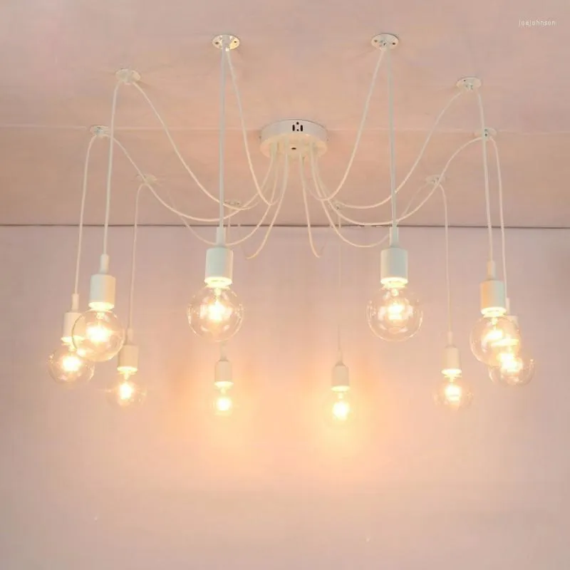 Pendant Lamps Modern Ceiling Lamp With E27 Bulb Base 6 Heads White Lights Home Decora For Bar El Bedroom Livingroom Kids Room Light