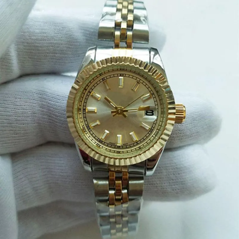 Armbandsur 28mm lyxarmband Lady Gold Brand Simple Dress Ladies Watch Women Watches Quartz Clock Relogio Feminino