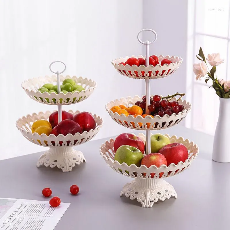 Storage Bottles 3 Layers Multi-layer Fruit Plate Table Bowl Creative Modern Nordic Style Snack Basket Tableware Household