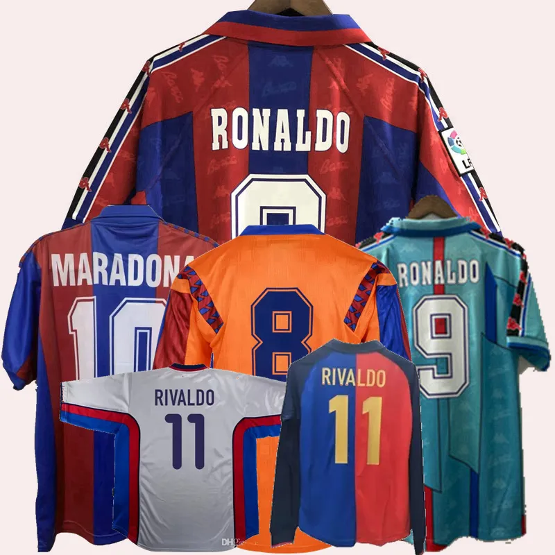 Camisetas de fútbol retro clásicas de GUARDIOLA MARADONA 1980 82 1990 92 96 97 98 99 2000 RIVALDO LUIS ENRIQUE FIGO RONALDO STOITCHKOV PUYOL XAVI LITMANEN Camiseta de fútbol retro