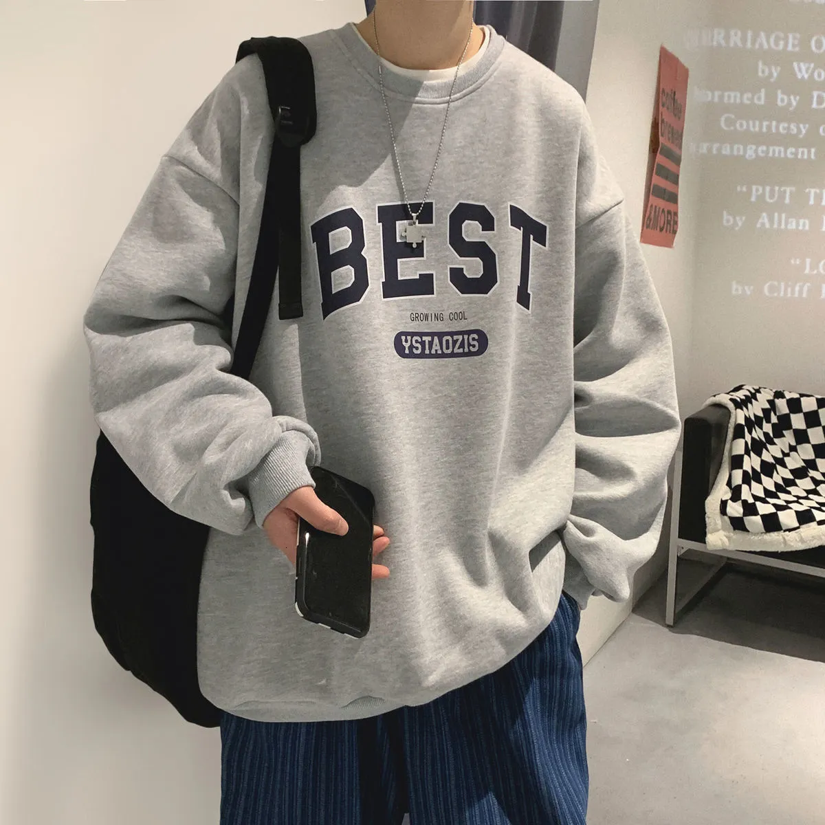 Mens Hoodies Sweatshirts Privathinker Spring Autumn Letter Hoodies For Men Oversized Sweatshirts Korean Man Clothing Casual Unisex Pullovers Thick 3XL 230224