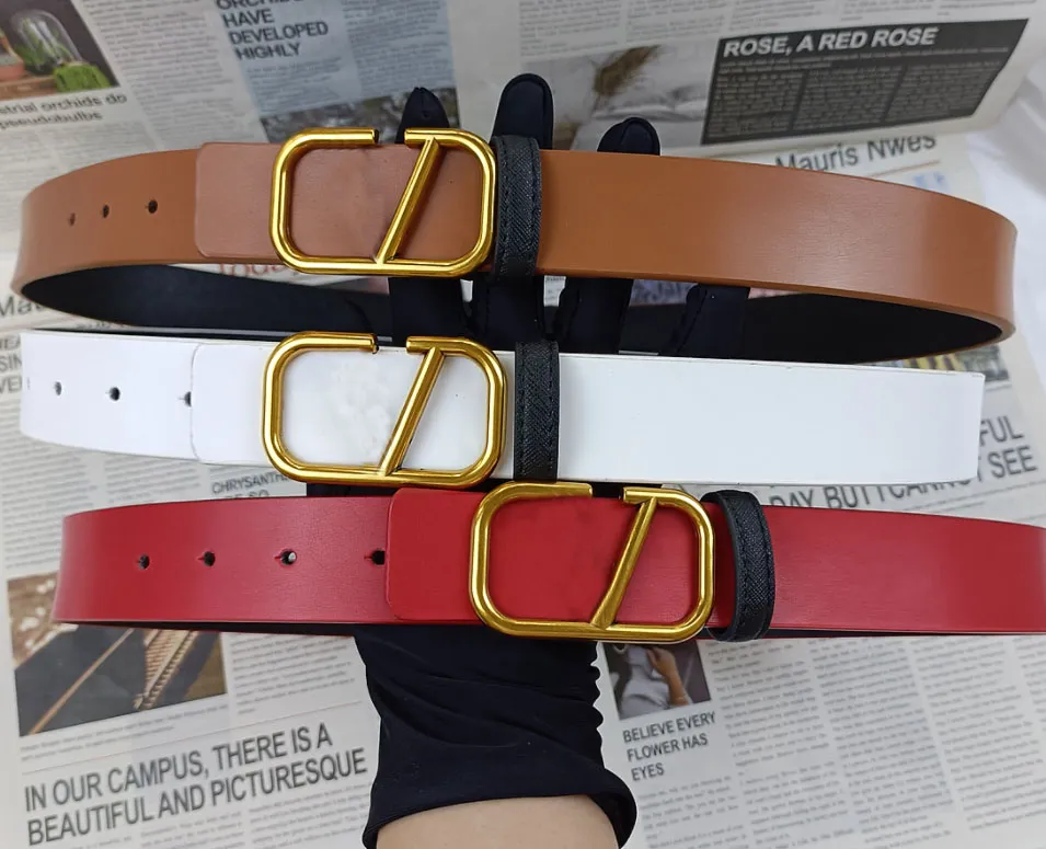 Vintage Leather Belts For Women Designer Letters With  display picture 3