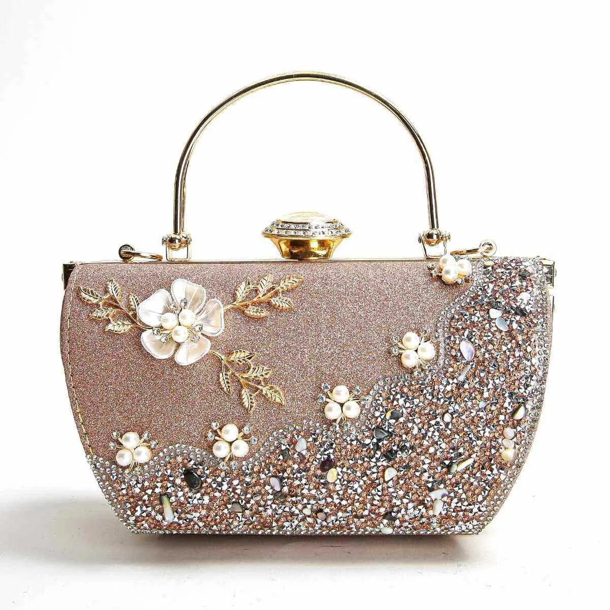 2022 nouvelles fleurs diamant pochettes mariage dîner sac à main Mini fête dîner portefeuilles sacs à main pour dames livraison directe 230224