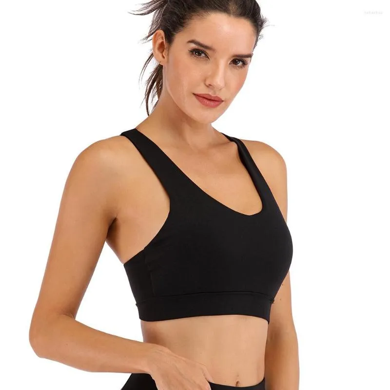  RUNNING GIRL Sports Bra For Women, Medium-High Support  Criss-Cross Back Strappy Padded Sports Bras Supportive Workout Tops