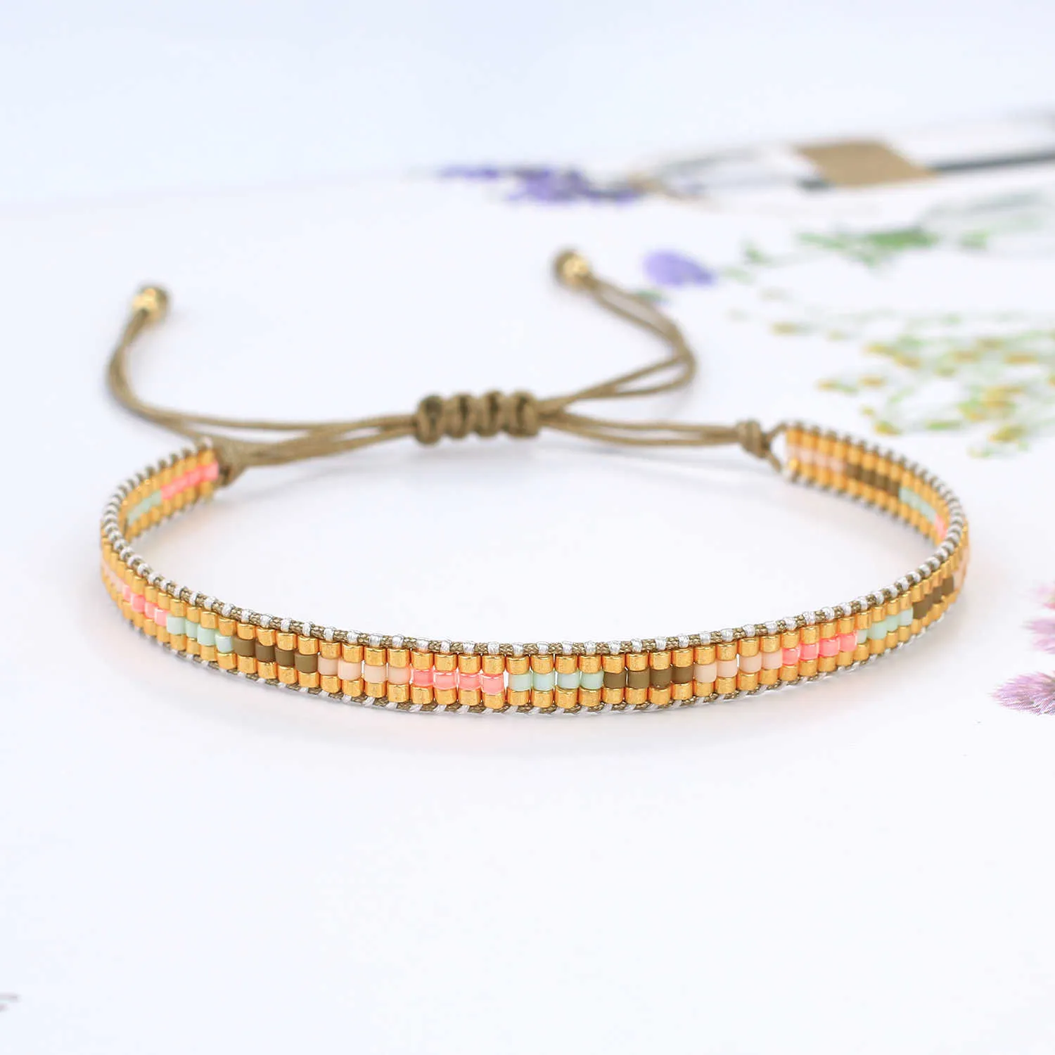 Catena a maglie KELITCH Nuove donne Braccialetti con ciondoli Miyuki Seed Beaded Bracciale fatto a mano Moda Boho Strand Wrap Braccialetti Gioielli Regali all'ingrosso G230222