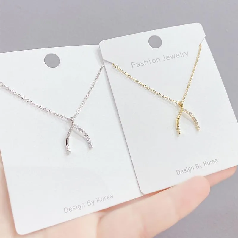 Pendant Necklaces Geometric Herringbone Necklace Japanese And Korean Style Fashionable Elegant Light Luxury Women's Clavicle Chain