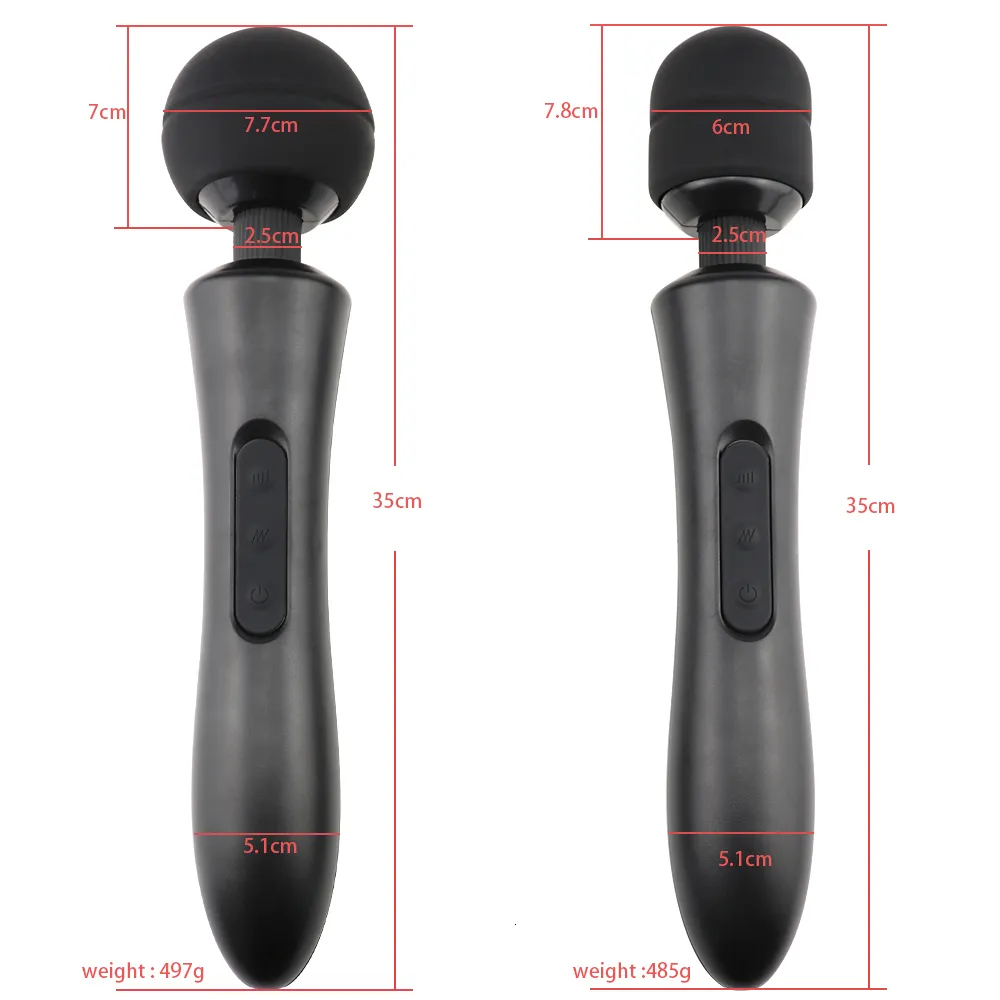Vibrators 10 modes Powerful Magic Vibrator Wand Silicone Adult Sex Toys for Woman Massager Clitoris Stimulator_voghion.com