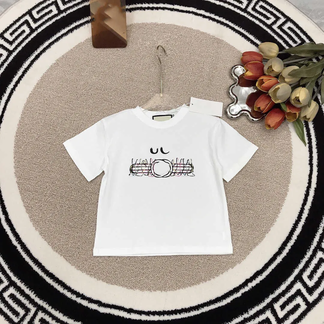 23ss Designer brand summer kids T-shirt in puro cotone ragazza ragazzo stampa T-shirt girocollo manica corta abbigliamento bambino di alta qualità